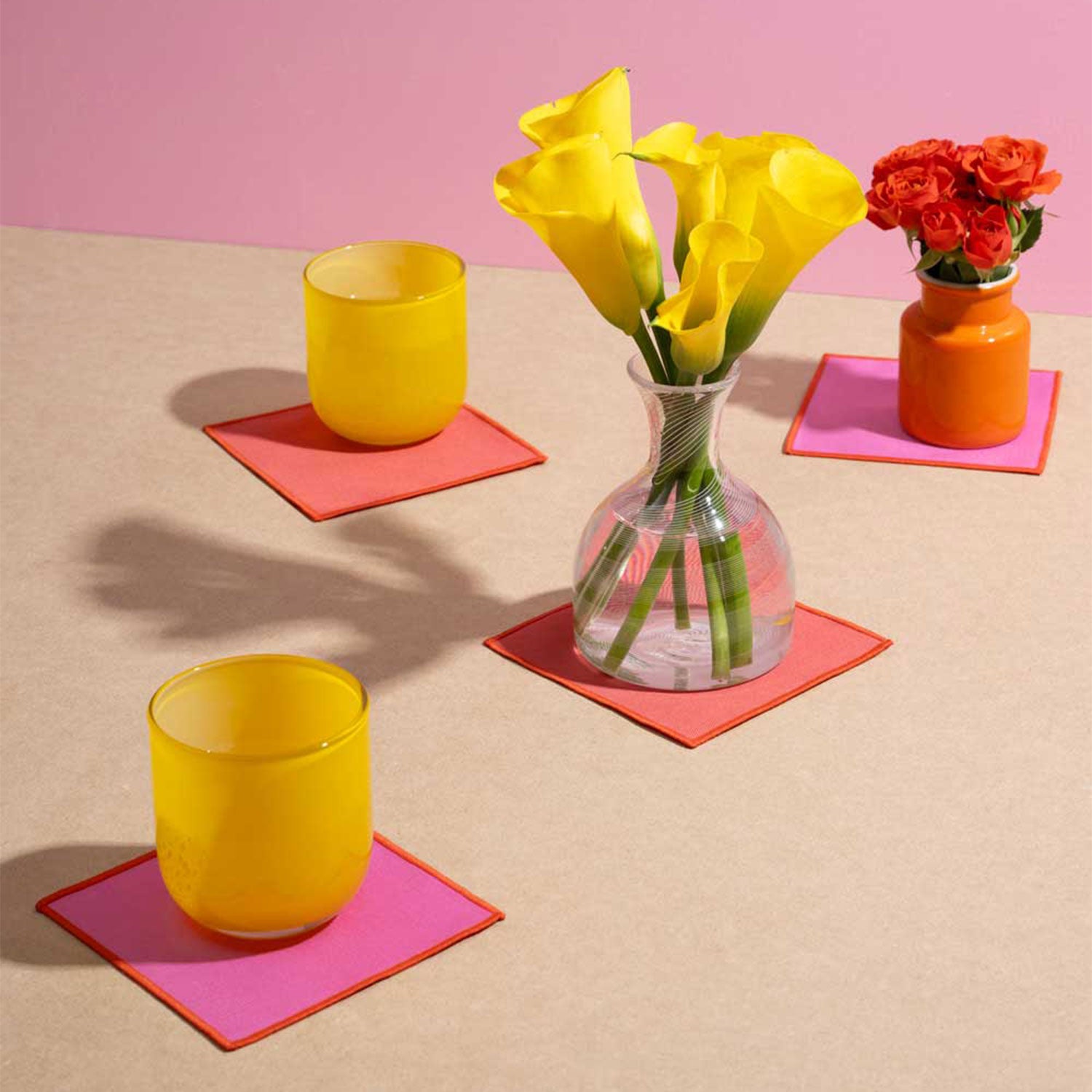 Lollipop Twill Cocktail Napkins (Set of 4)