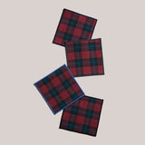 Jubilee Plaid Cocktail Napkins (Set of 4)