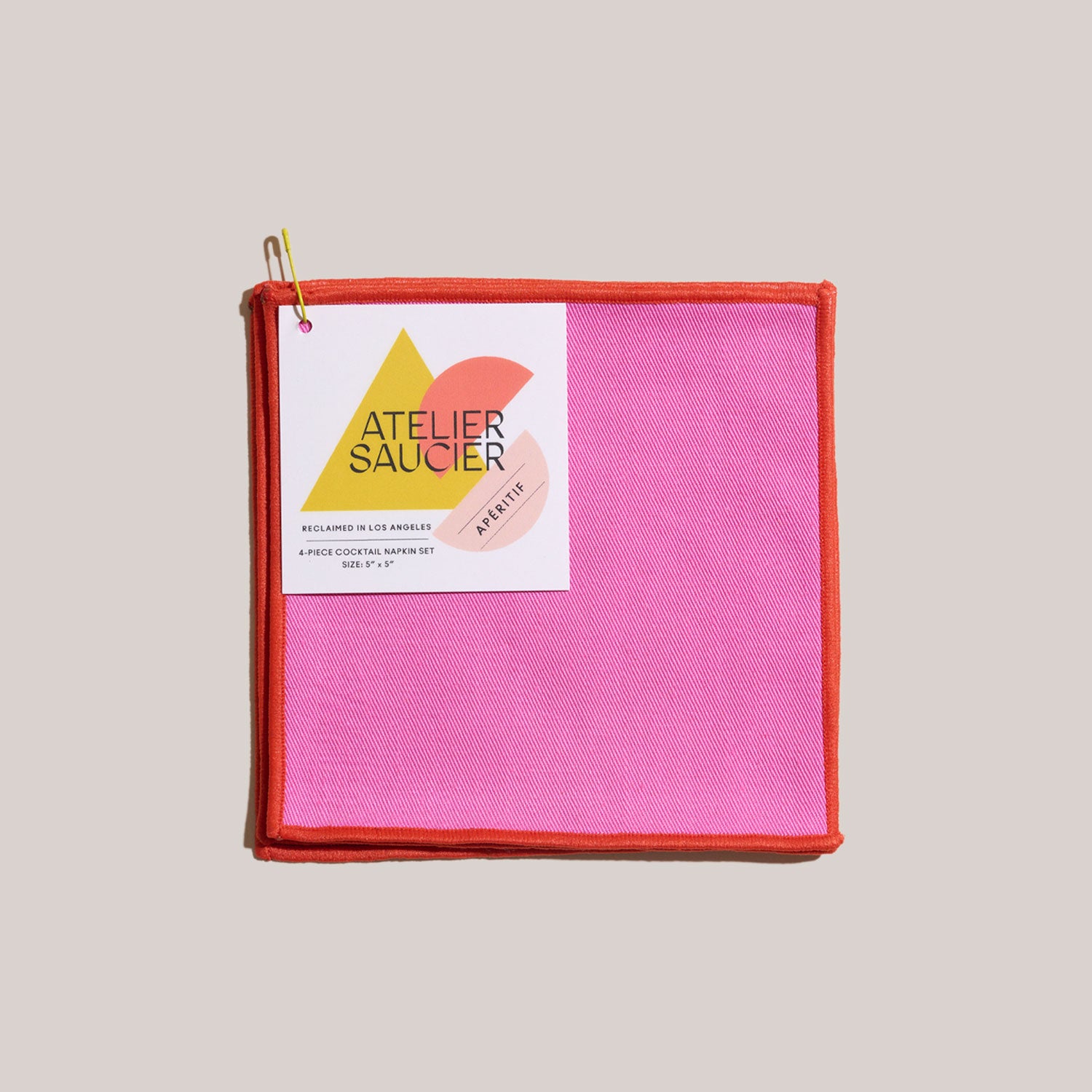 Lollipop Twill Cocktail Napkins (Set of 4)