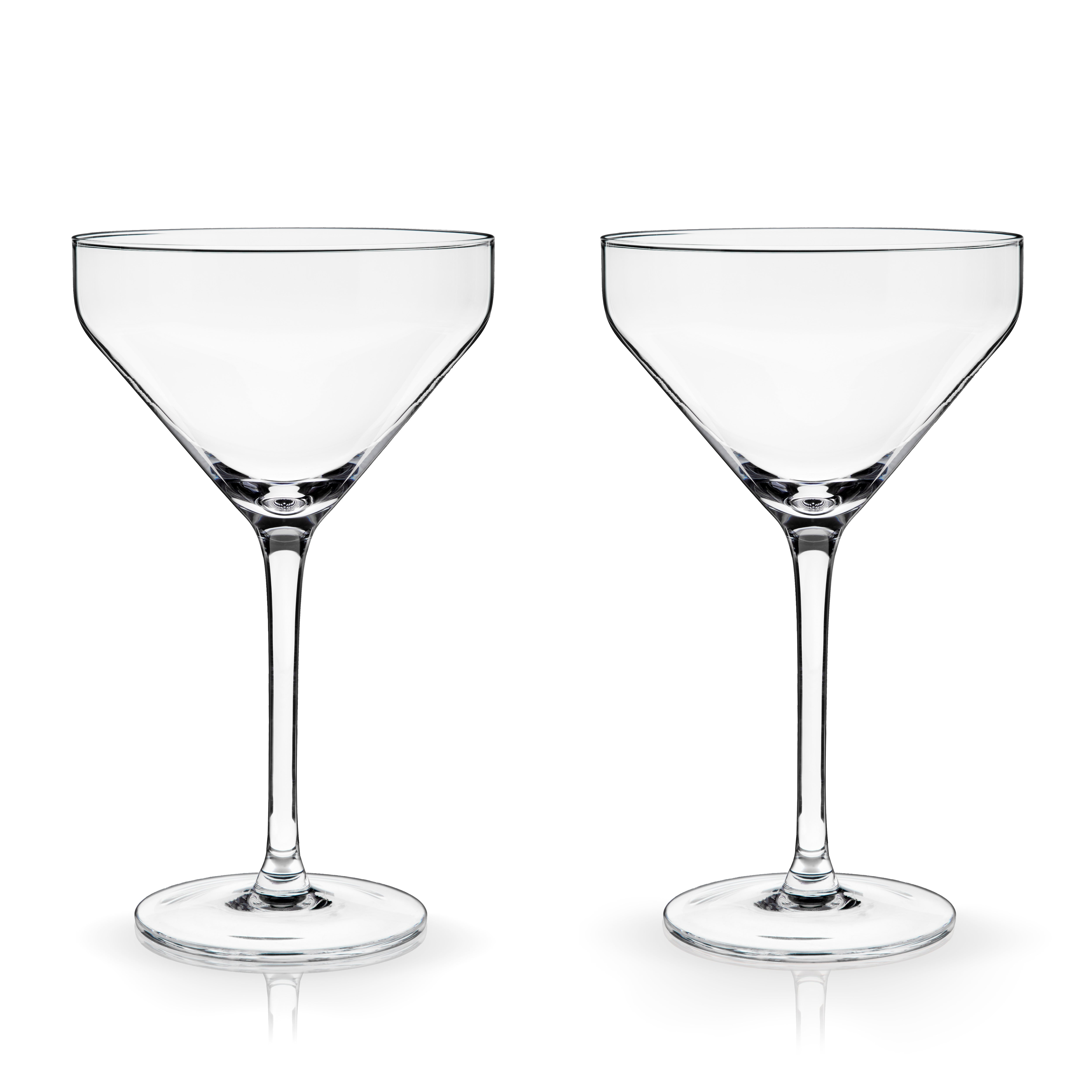 Angled Crystal Martini Glass (Set of 2)