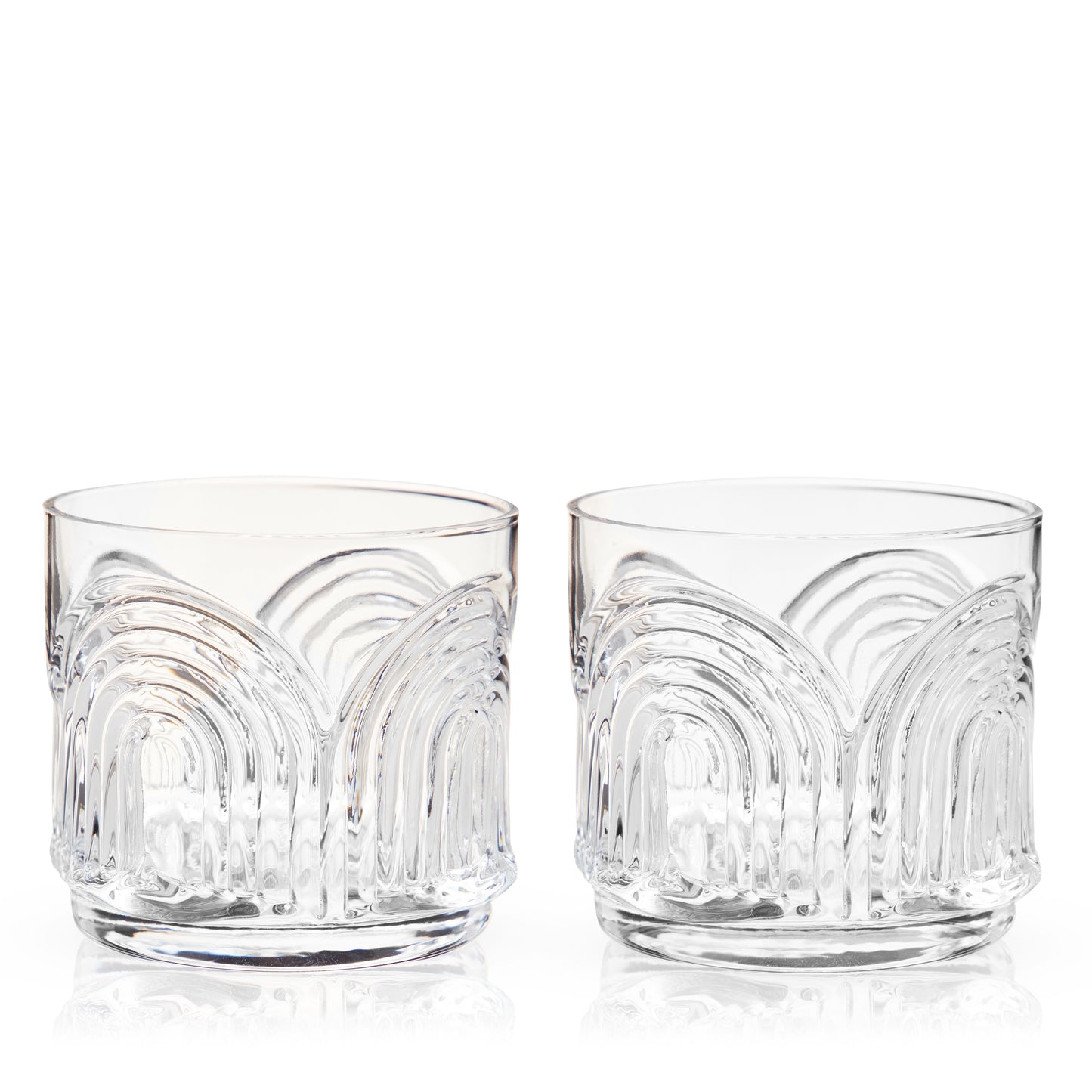 Deco Crystal Lowball Tumbler (Set of 2)