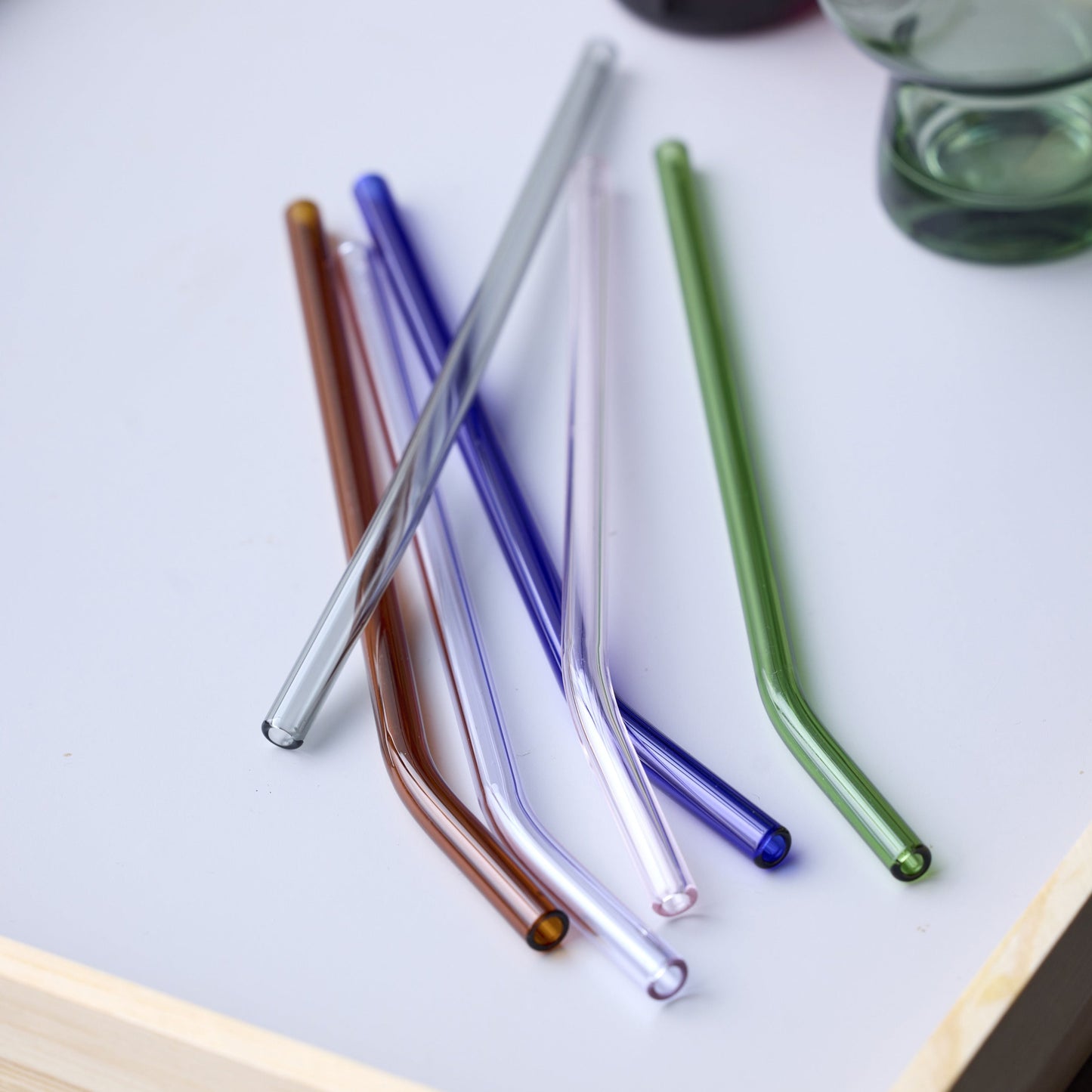 Glass Straw with Bend (Set of 4)