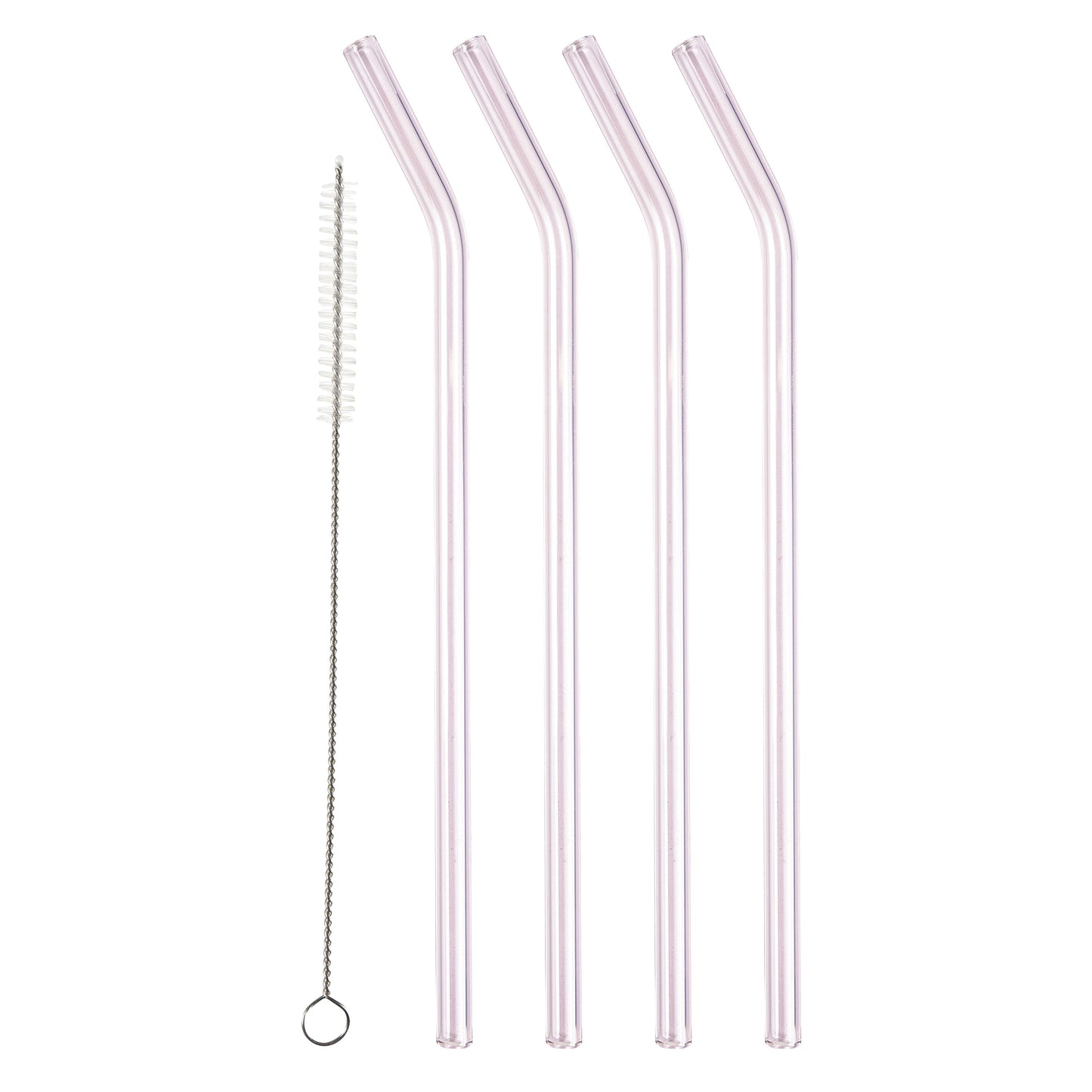 Glass Straw with Bend (Set of 4)