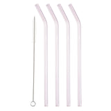 Glass Straw with Bend (Set of 4)