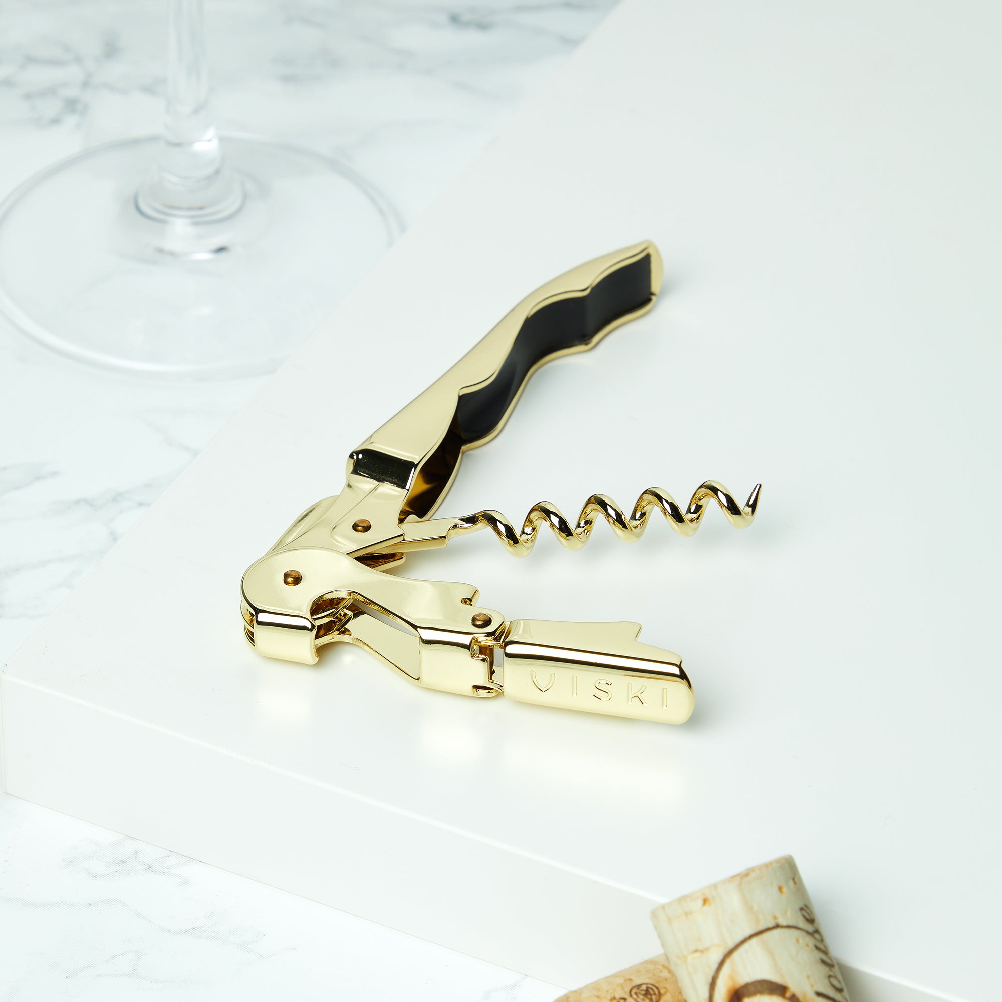 Signature Double-Hinged Corkscrew in 24k Gold