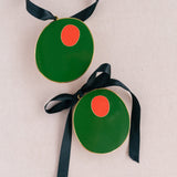 Pimento Olive Enamel Christmas Ornament