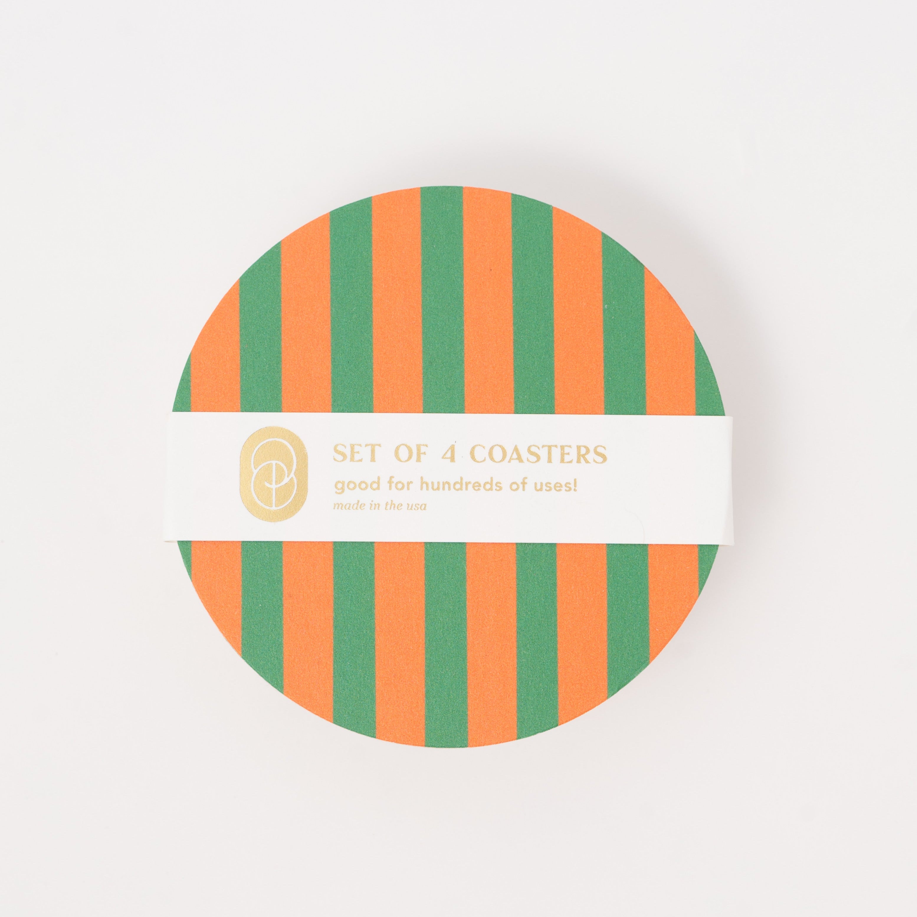 Amore Striped Coasters (Set of 4)