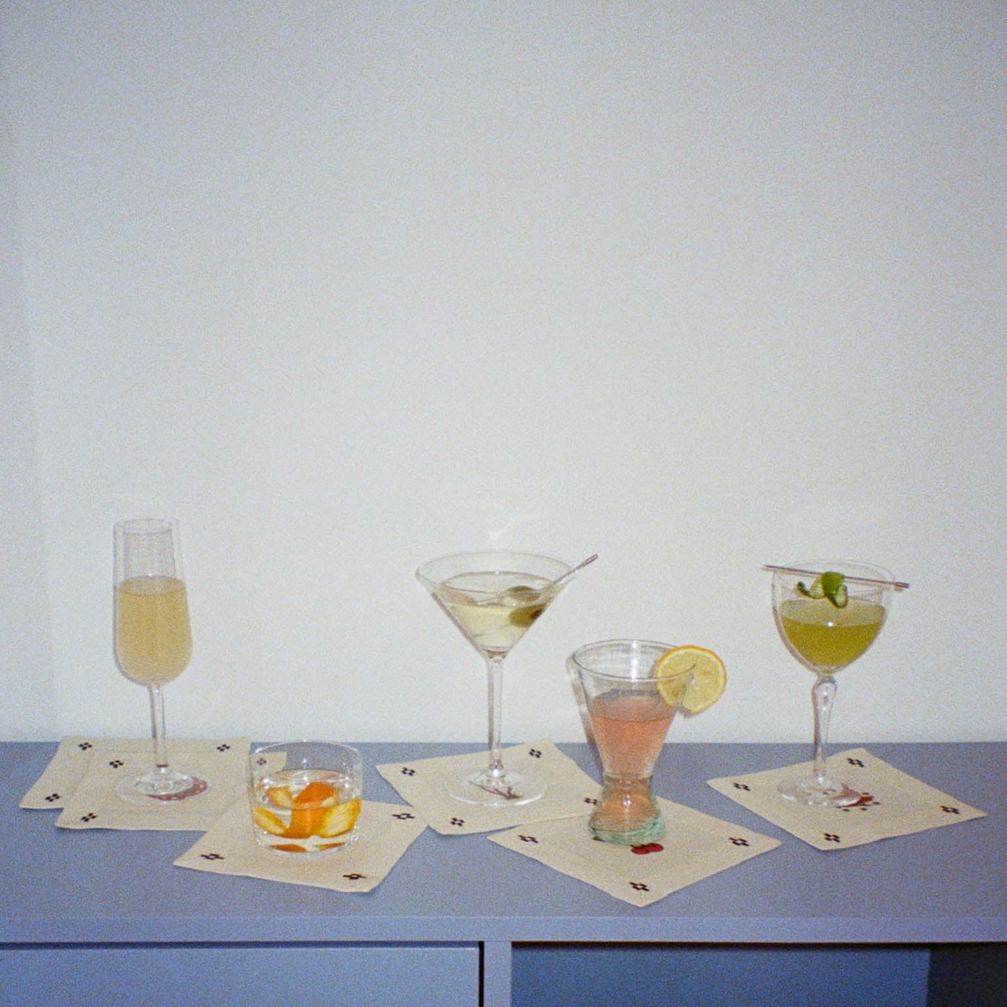 Re-Work Cocktail Napkins in Black Interior Print (Set of 6)