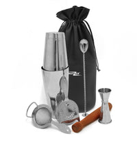 7 Piece Cocktail Kit - Distressed Steel