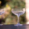 Crystal Cocktail Glasses with Ovals Design (Set of 4)