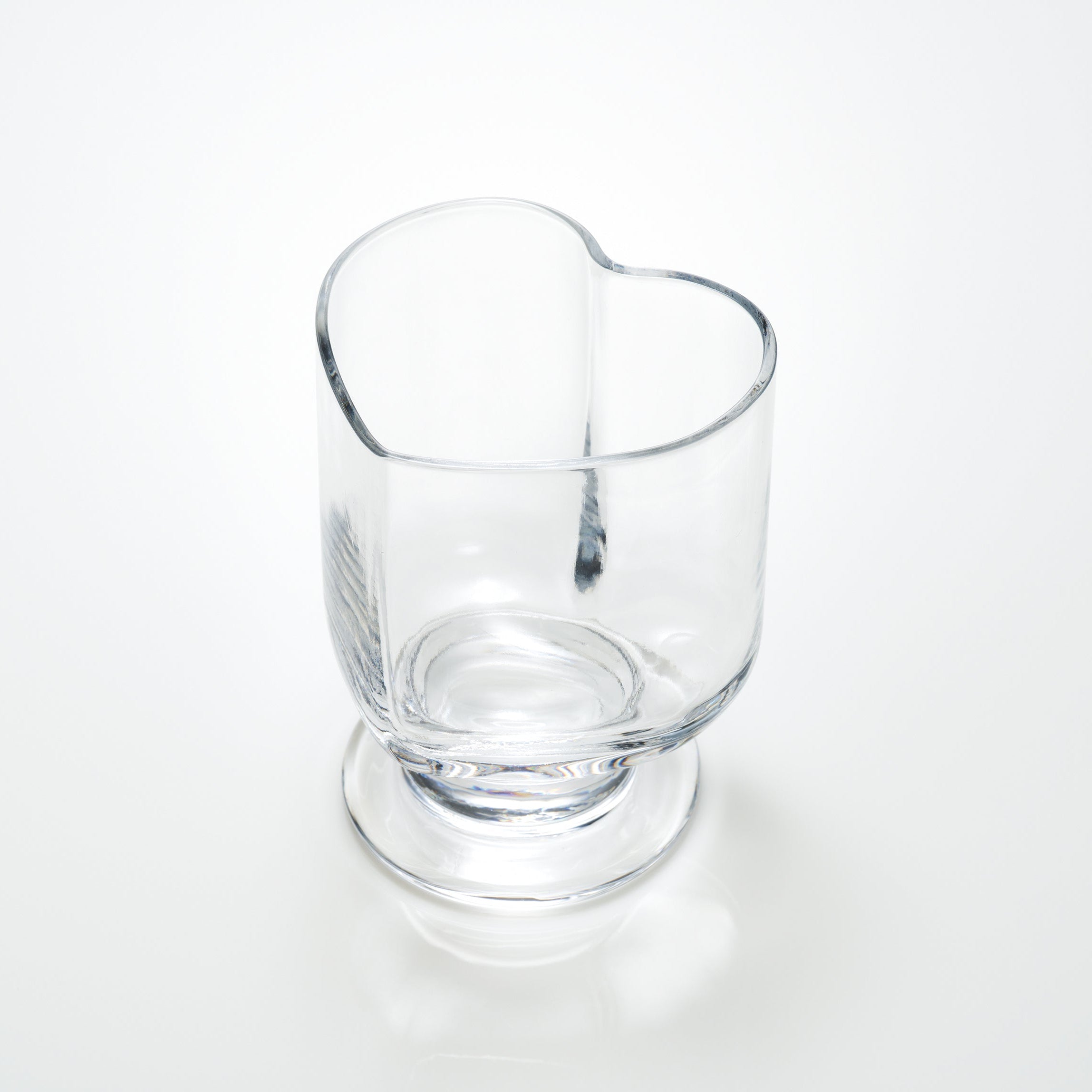 Showa Retro Heart Glass