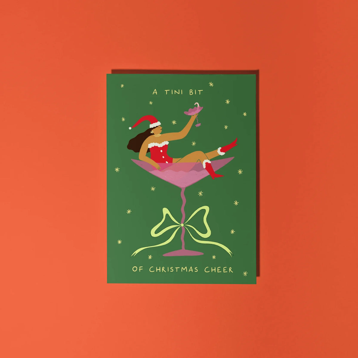 Tini Bit Martini Christmas Card