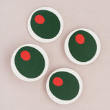 Martini Olive Coasters (Set of 4)