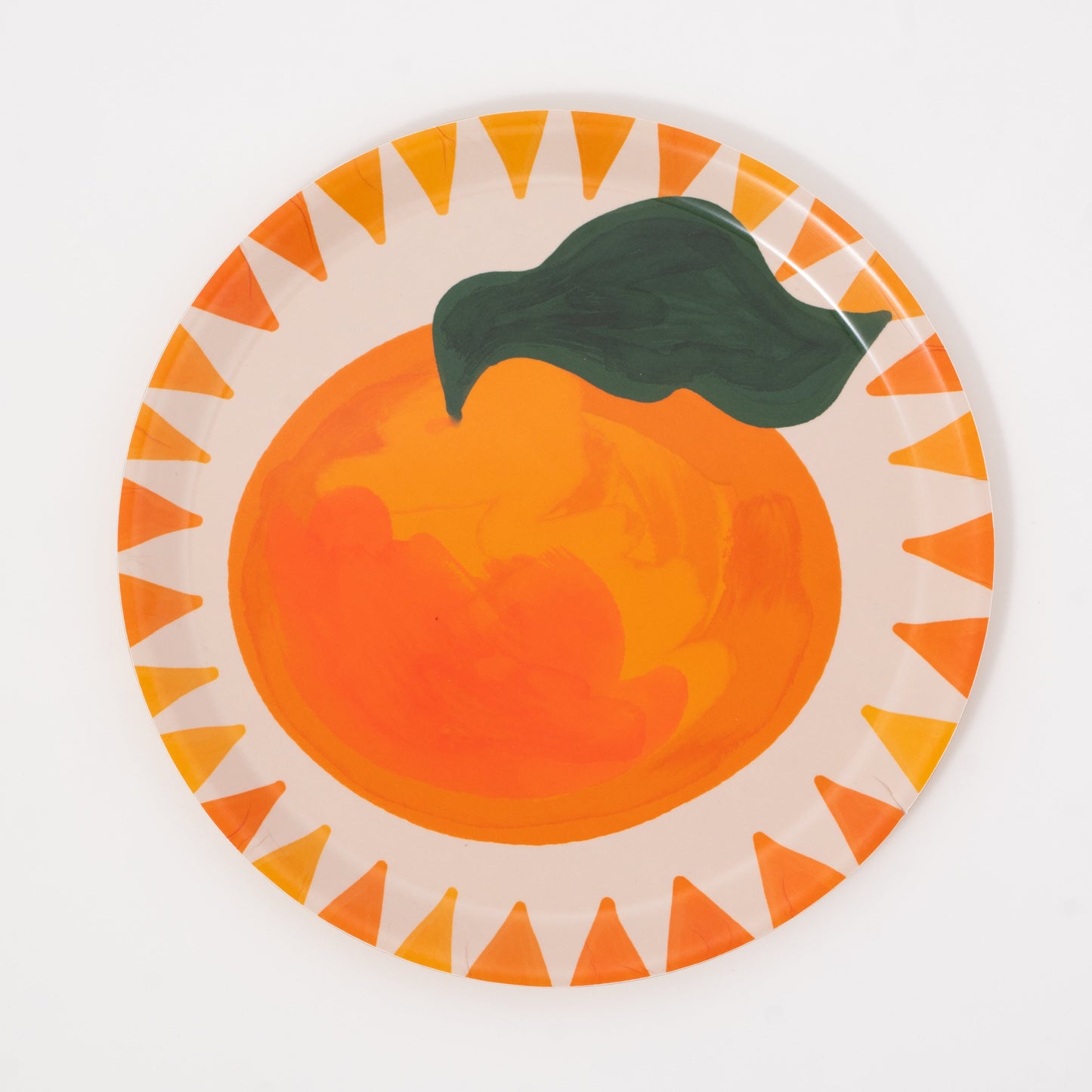 Orange Fruit Bent Birch Serving Tray