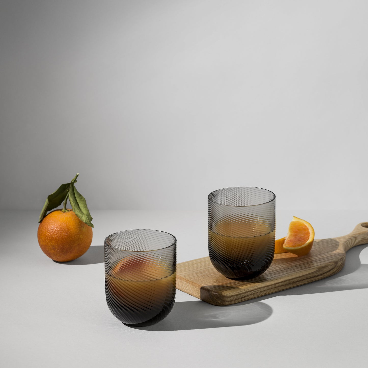 Optic Tumbler in Smoke (Set of 2)