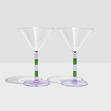 Stripe Martini Glasses (Set of 2)