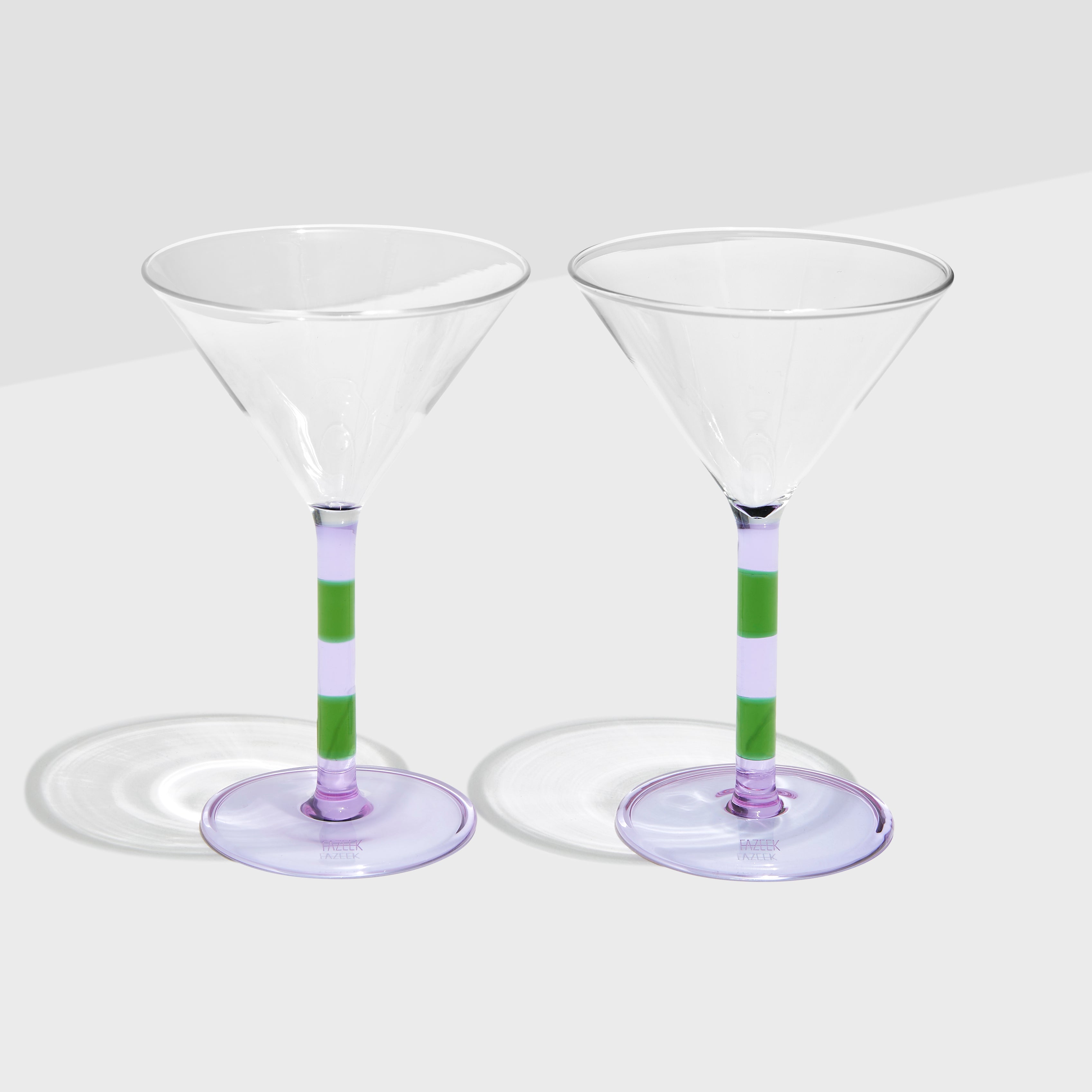Stripe Martini Glasses (Set of 2)