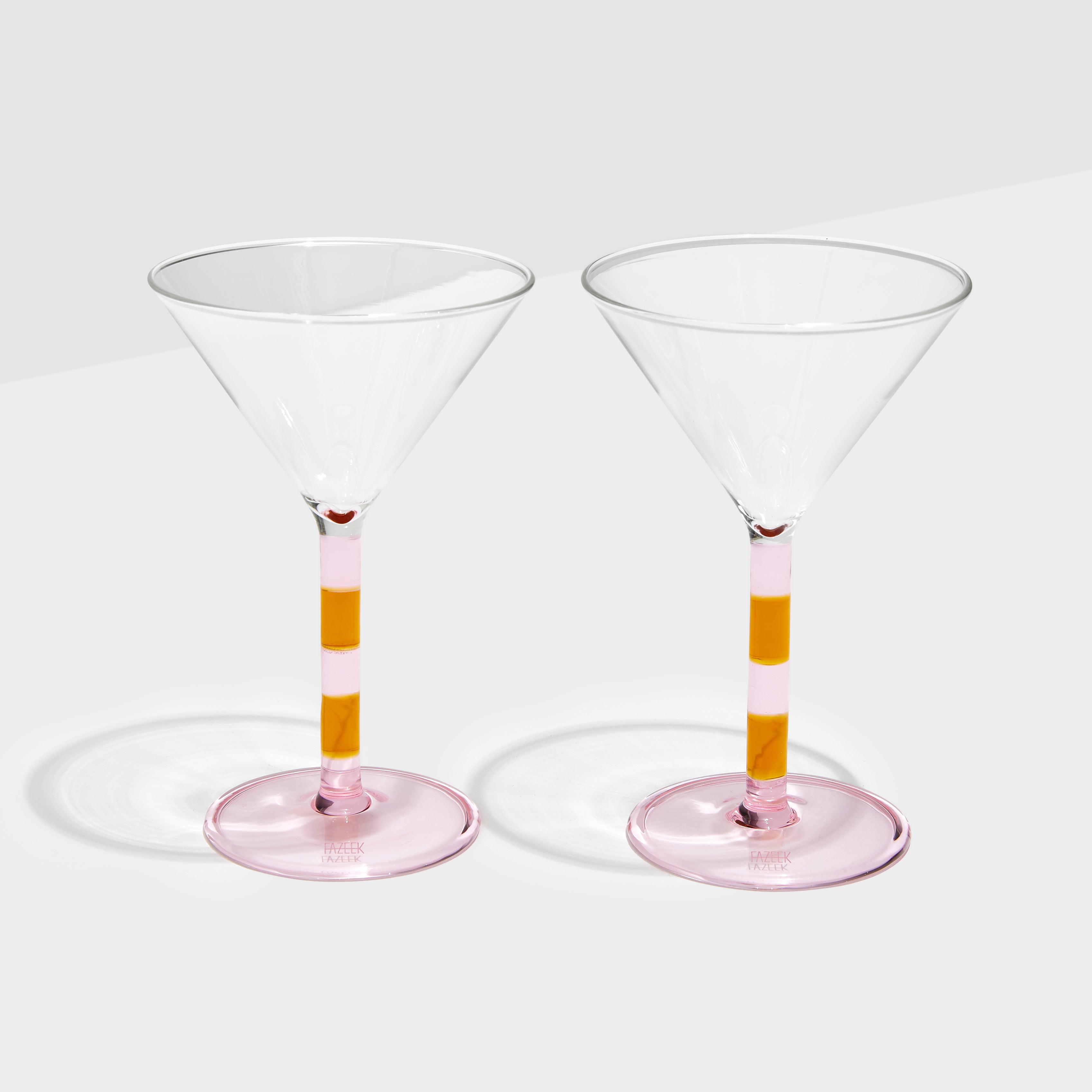 Stripe Martini Glasses (Set of 2)