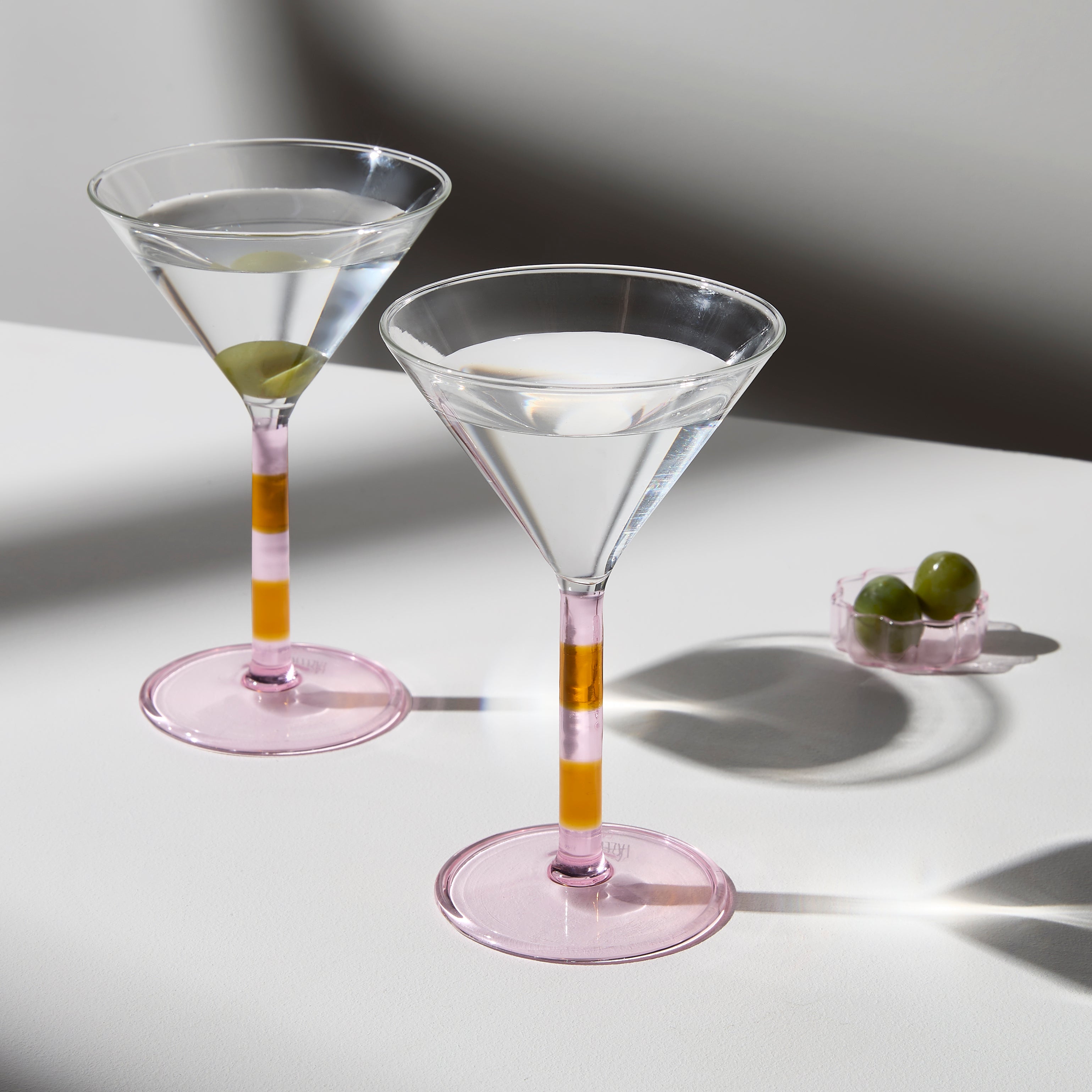 Stripe Martini Glasses (Set of 2)