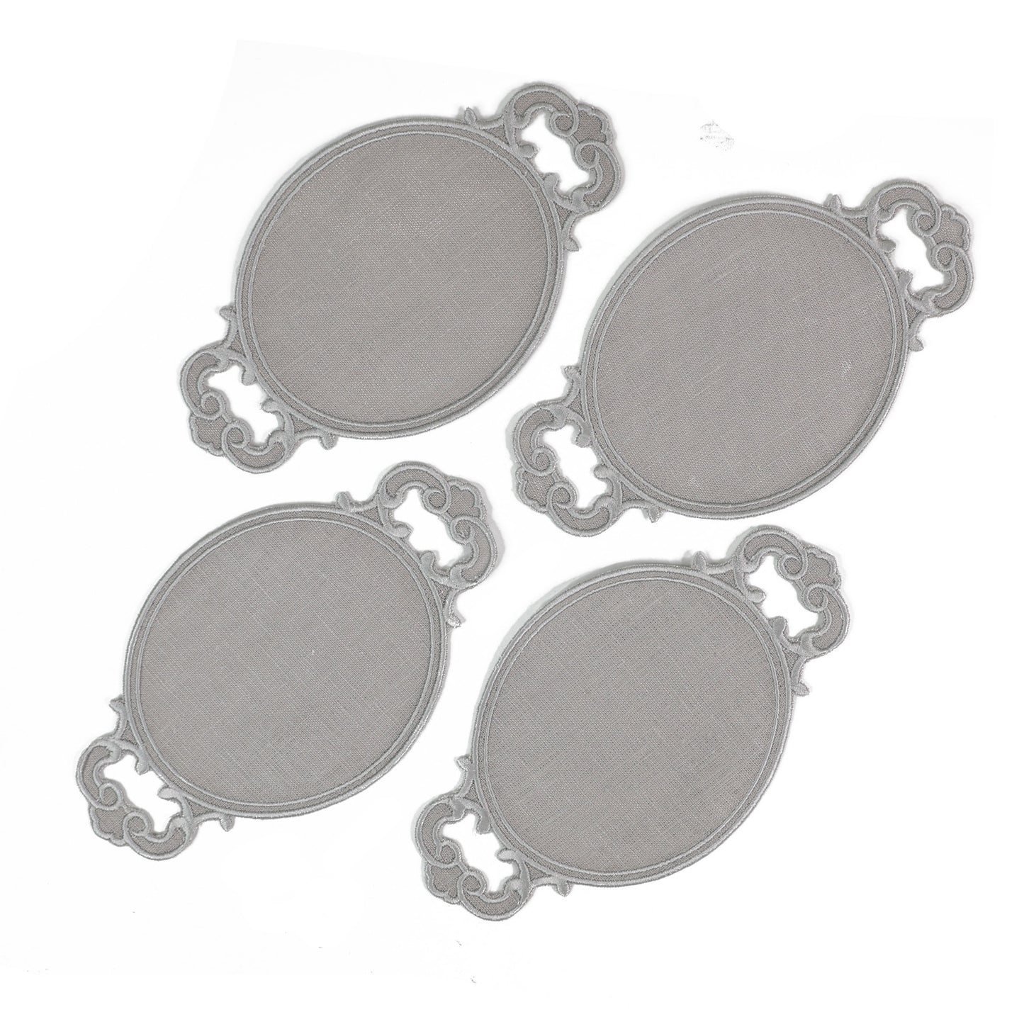 Silver Tray Cocktail Napkins (Set of 4)