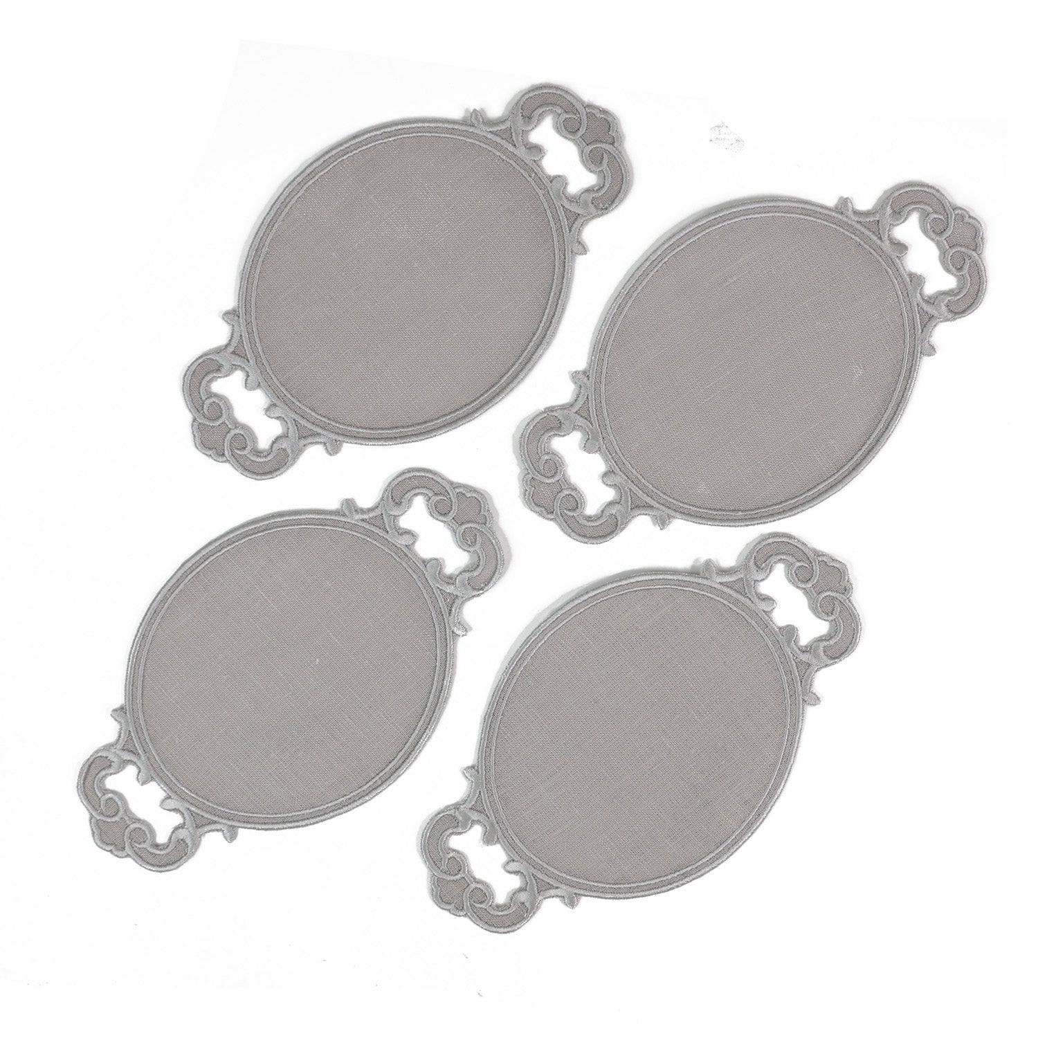 Silver Tray Cocktail Napkins (Set of 4)