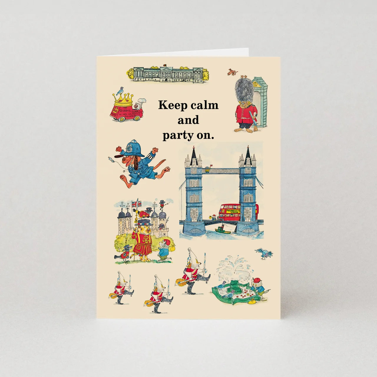 Keep Calm and Party On Greeting Card