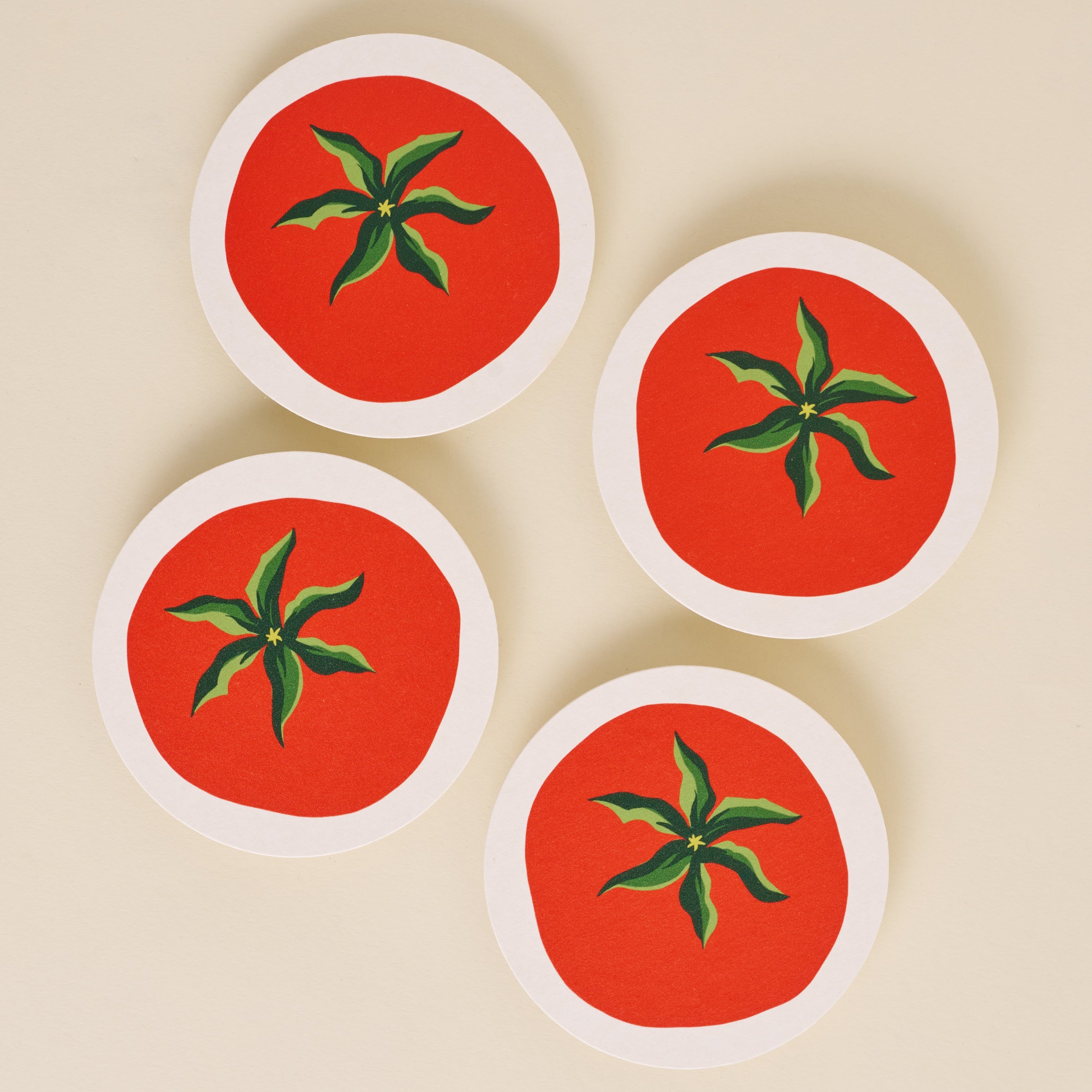 Tomato Coasters (Set of 4)