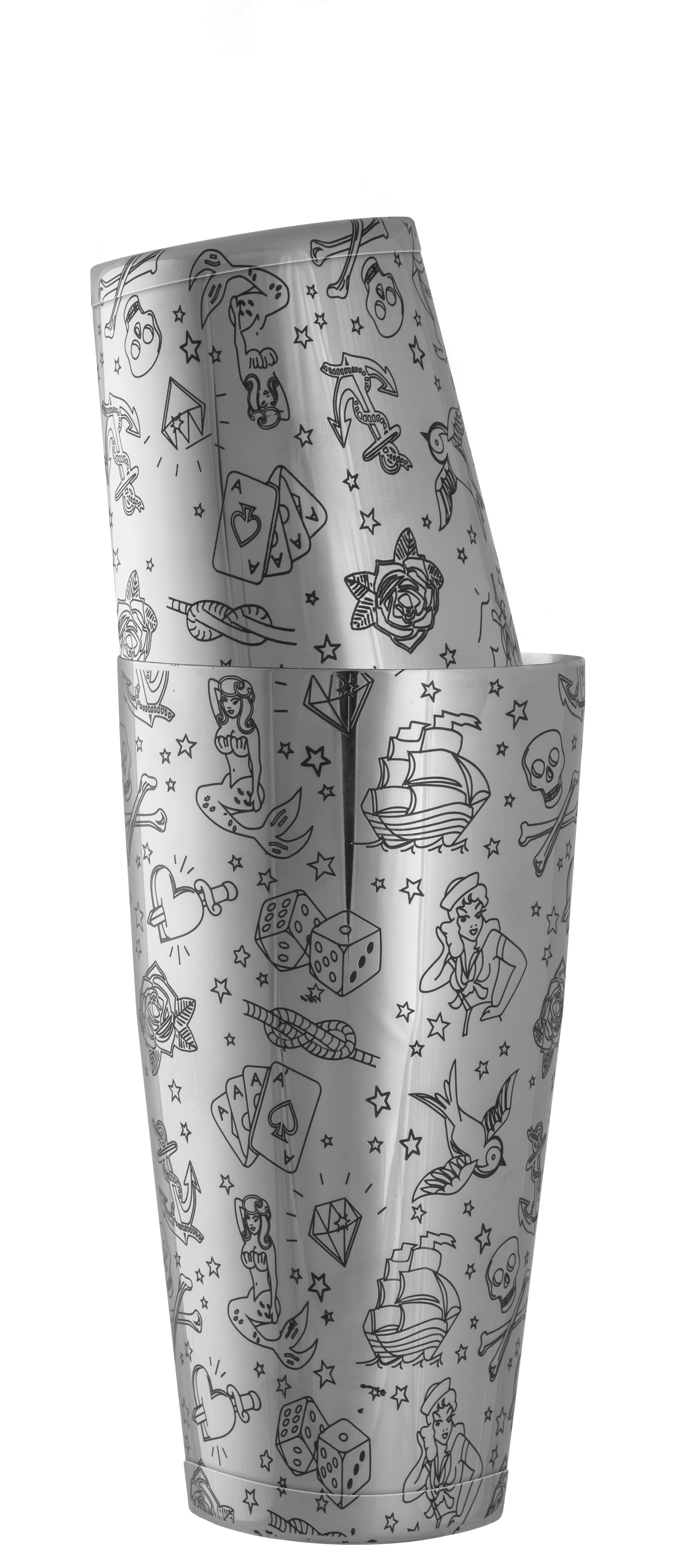 Tattoo Weighted Tin-on-Tin Cocktail Shaker