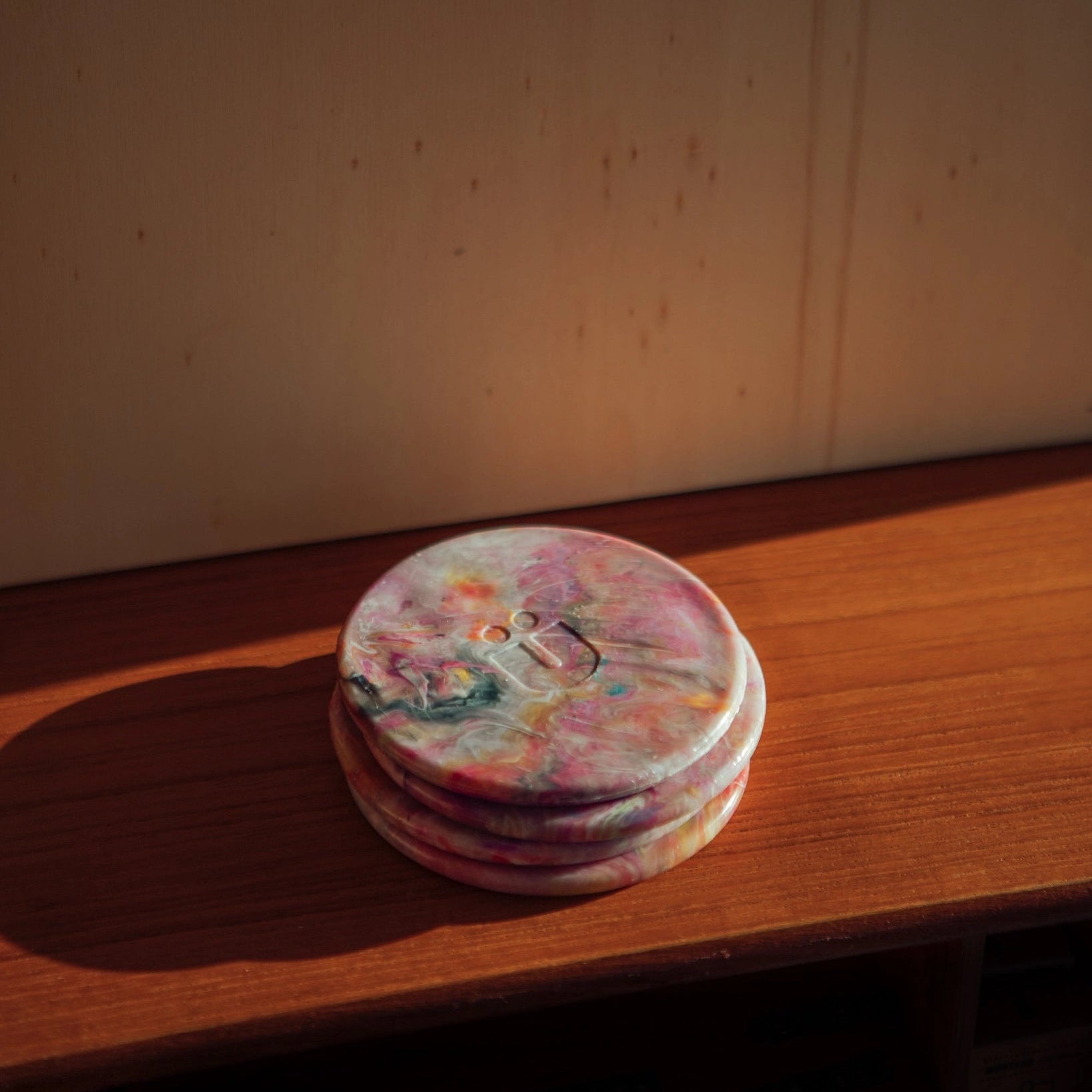 Recycled Plastic Coasters (Set of 4)