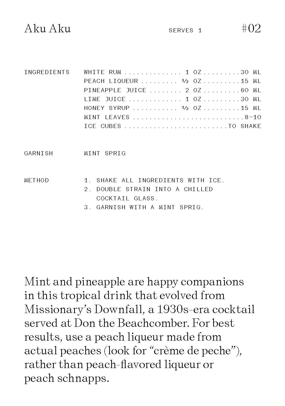 The Cocktail Cabinet: Rum Recipe Cards