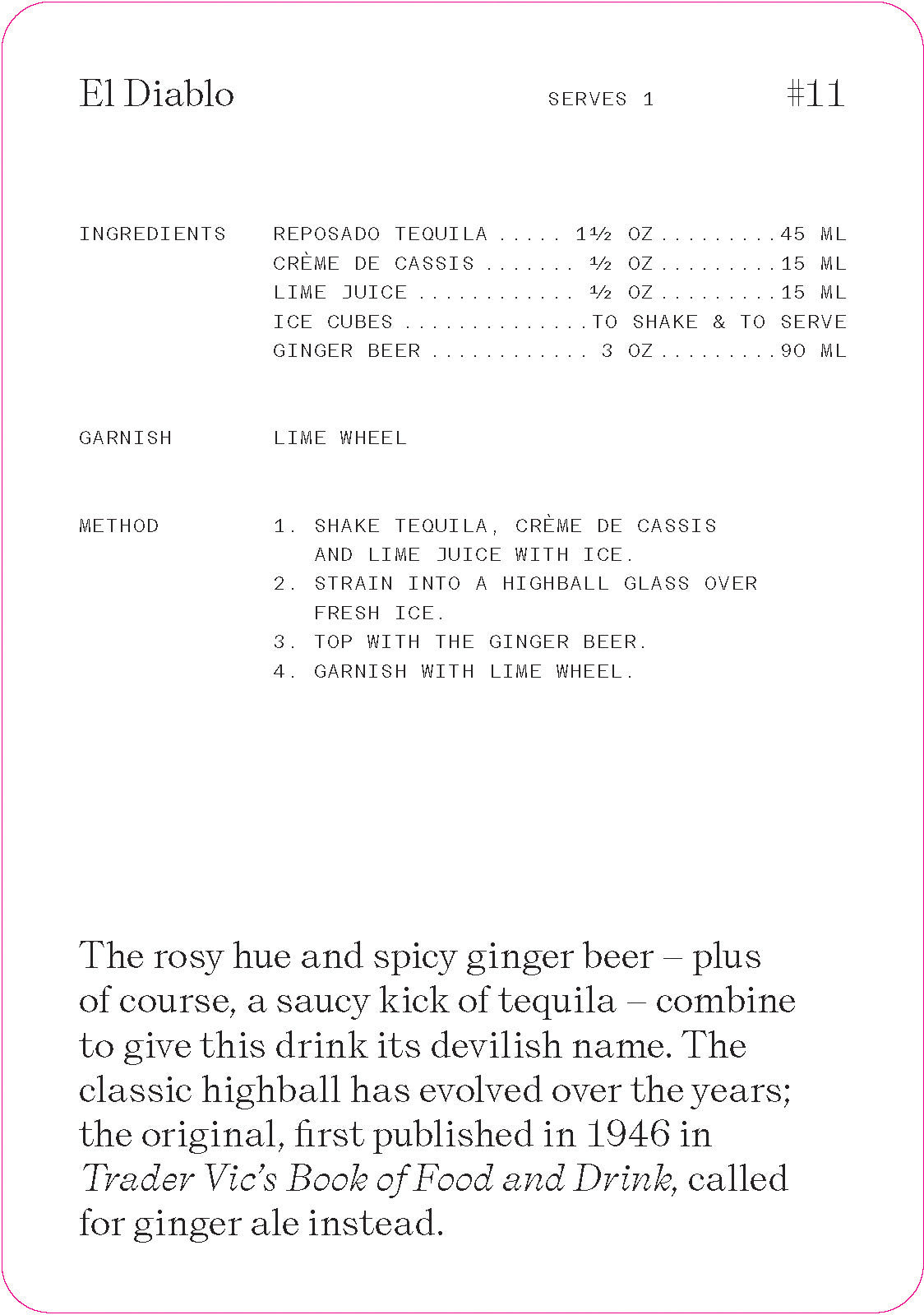 The Cocktail Cabinet: Tequila Recipe Cards