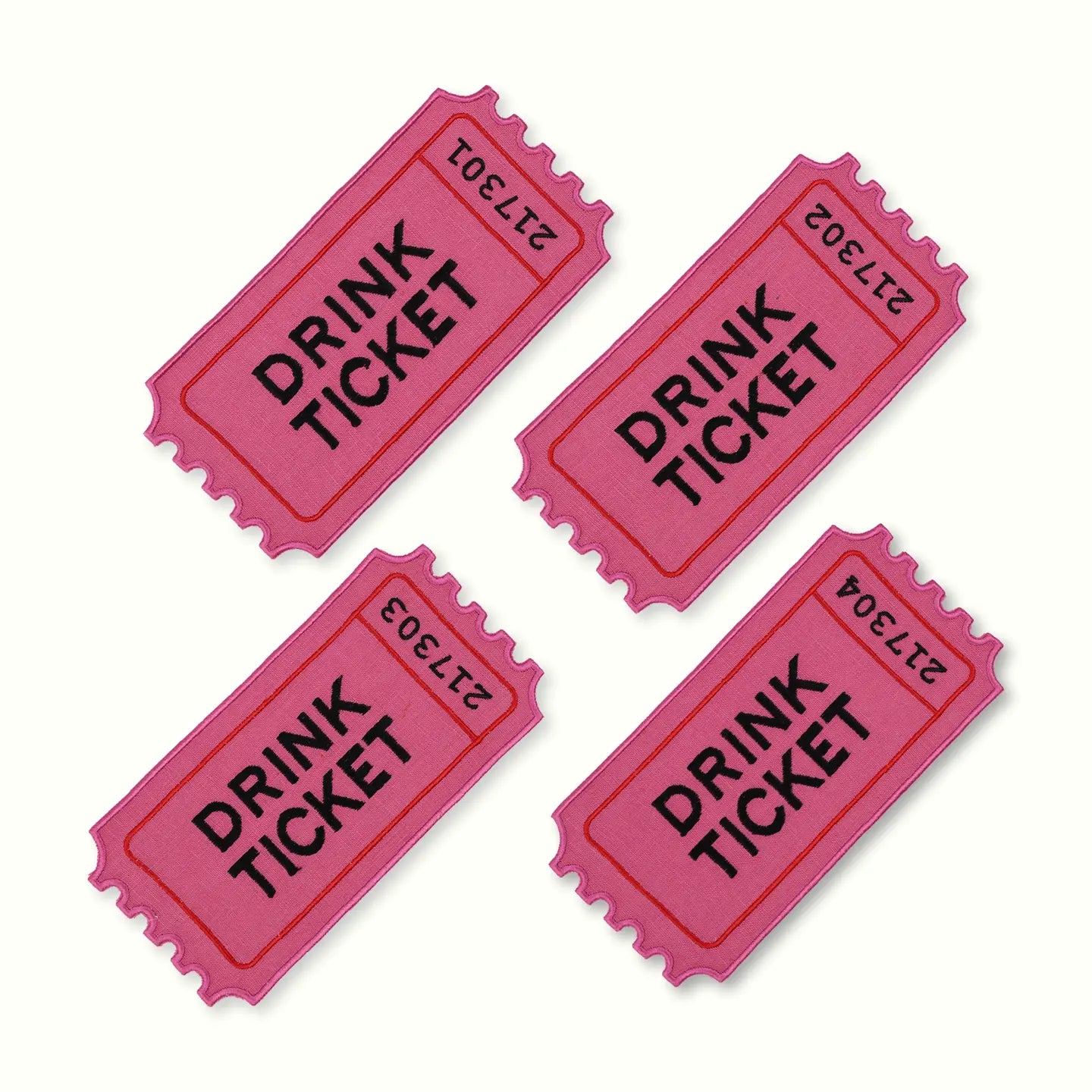 Drink Ticket Cocktail Napkins (Set of 4)