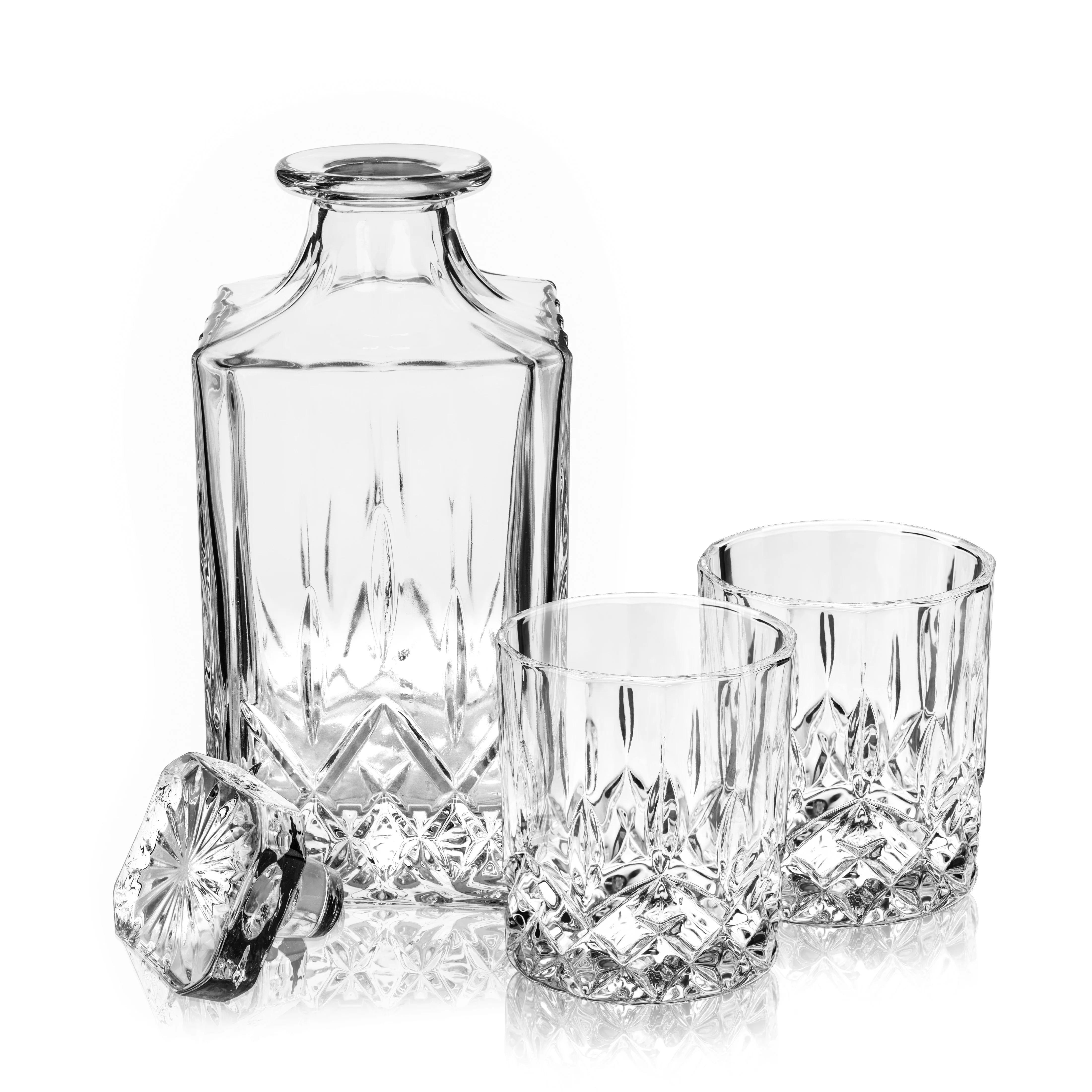 Admiral 3-Piece Crystal Decanter & Tumbler Set