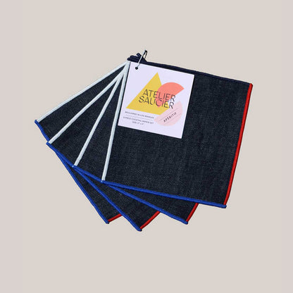 Red, White & Blue Cocktail Napkins (Set of 4)