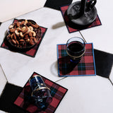 Jubilee Plaid Cocktail Napkins (Set of 4)