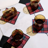 Jubilee Plaid Cocktail Napkins (Set of 4)
