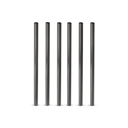 Stainless Steel Lowball Straws in Gunmetal