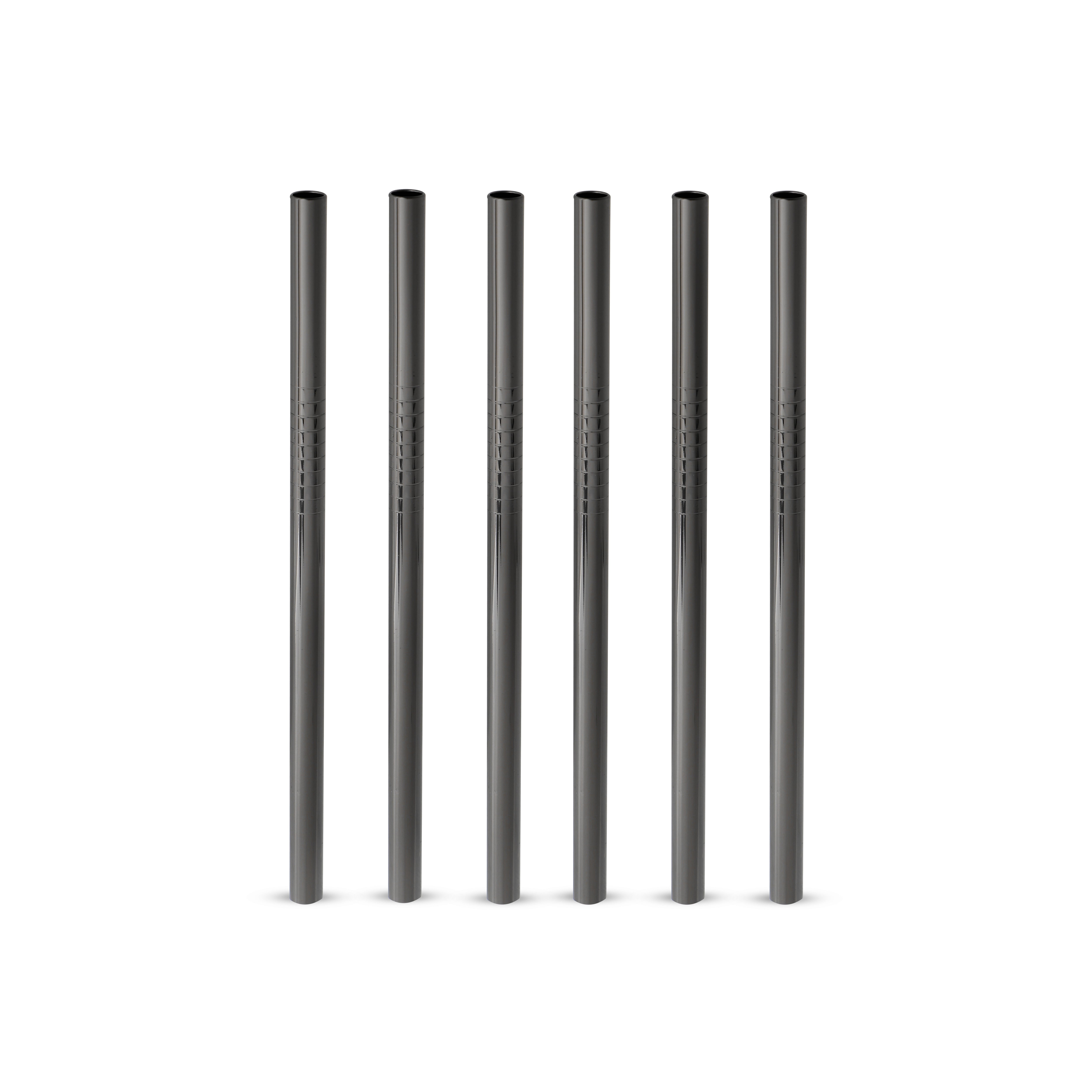 Stainless Steel Lowball Straws in Gunmetal