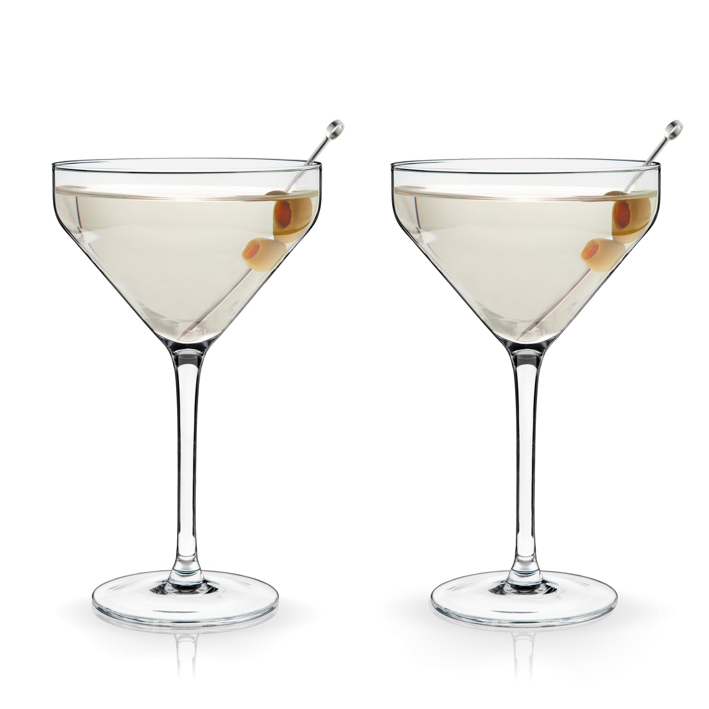 Angled Crystal Martini Glass (Set of 2)