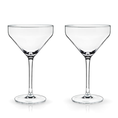 Angled Crystal Martini Glass (Set of 2)
