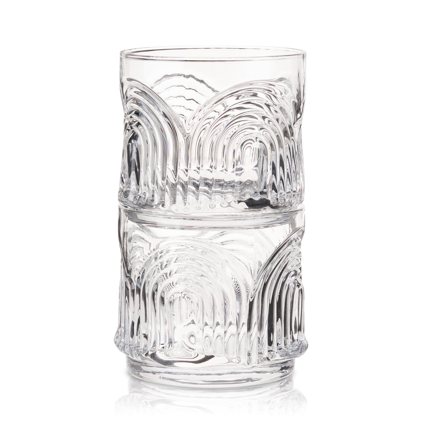 Deco Crystal Lowball Tumbler (Set of 2)