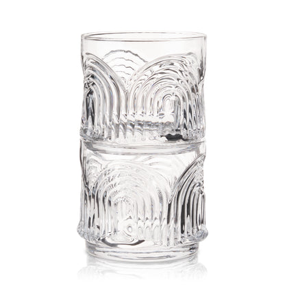 Deco Crystal Lowball Tumbler (Set of 2)