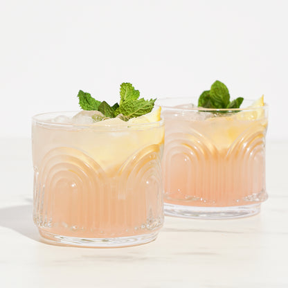 Deco Crystal Lowball Tumbler (Set of 2)