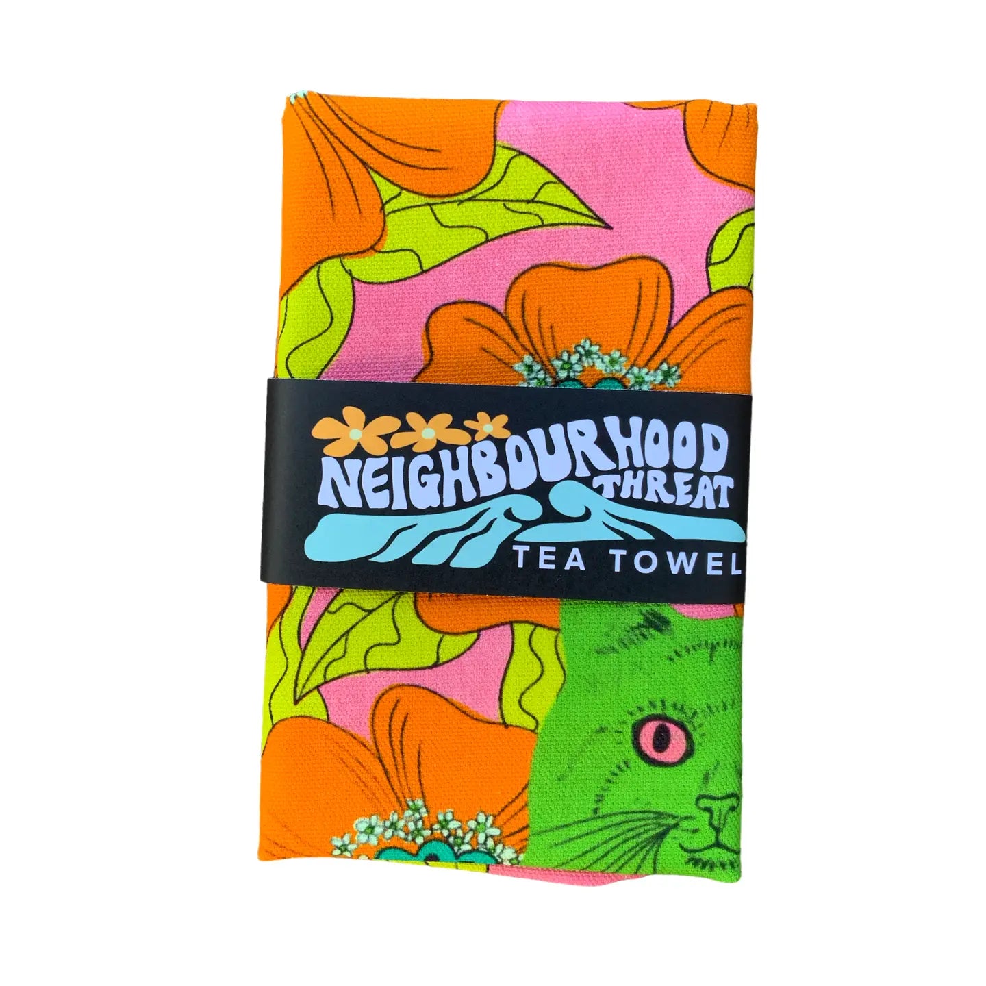 Andy the Cat Tea Towel