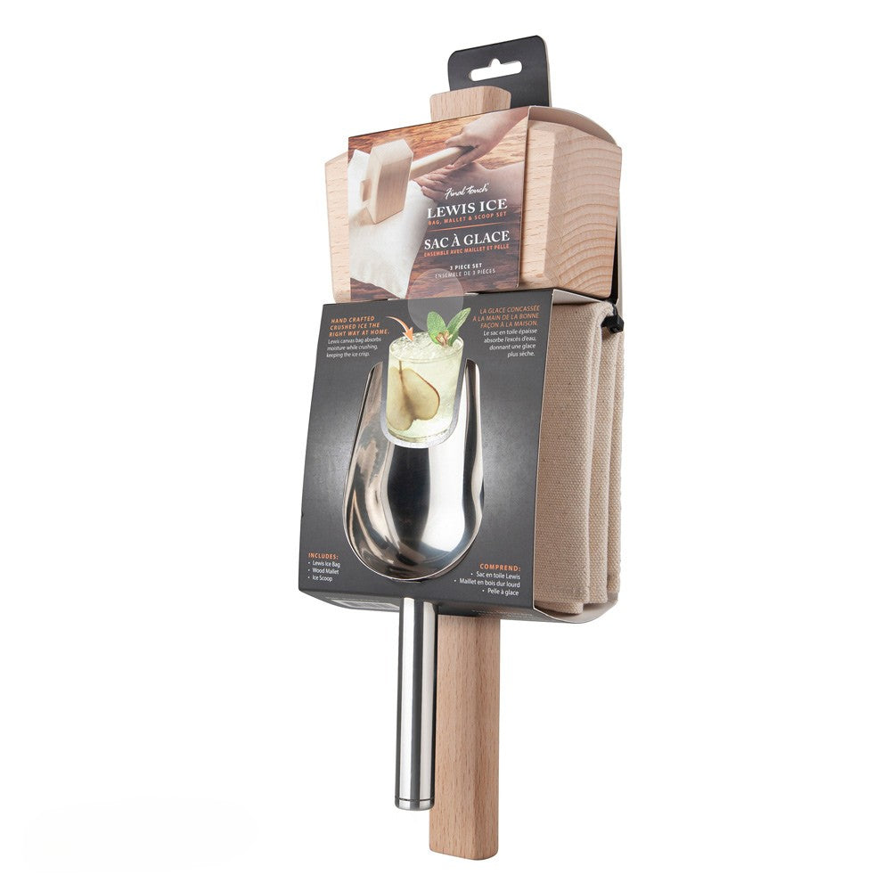 Lewis Ice Bag, Wood Mallet & Ice Scoop