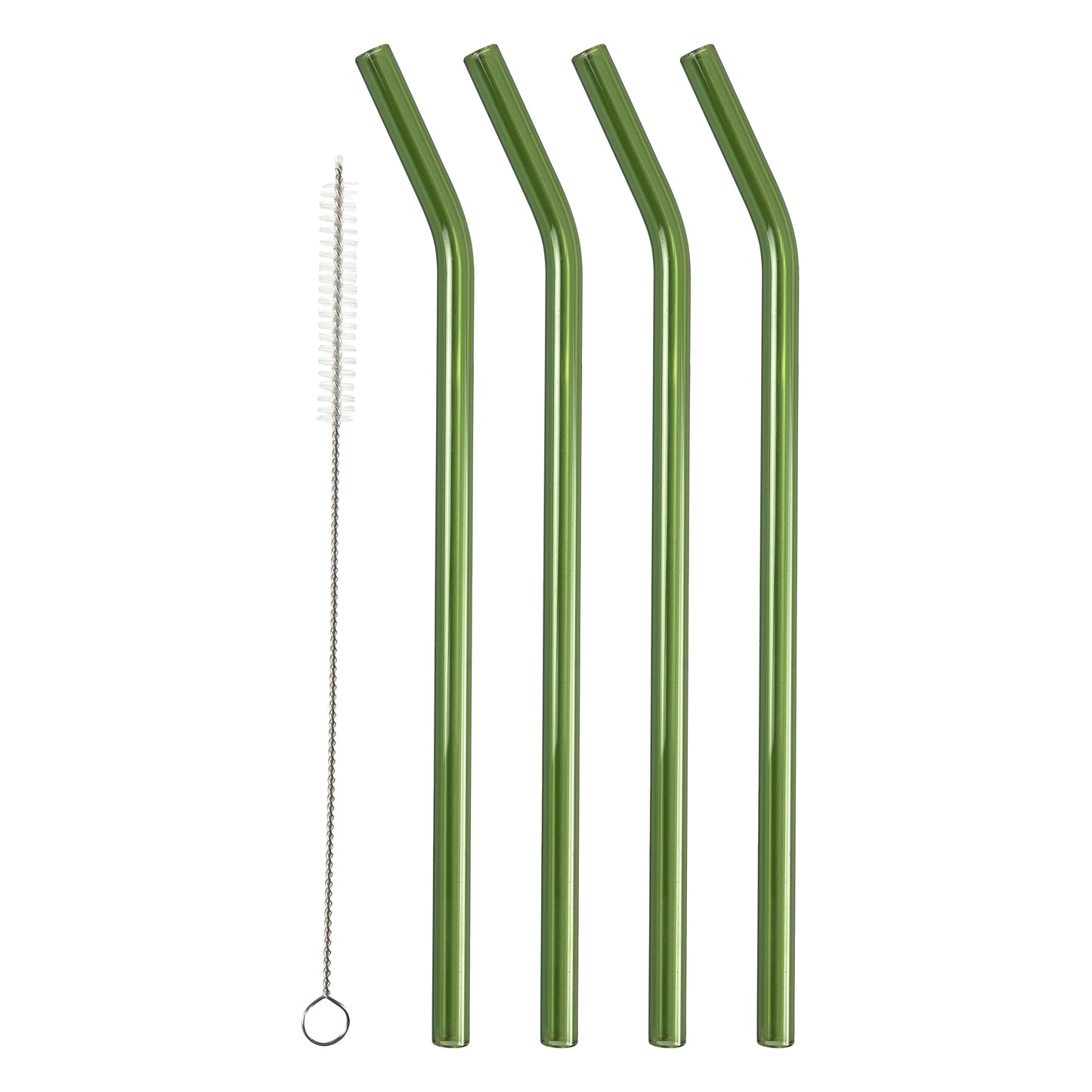 Glass Straw with Bend (Set of 4)