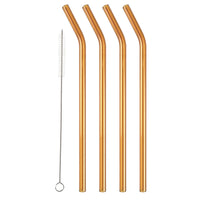 Glass Straw with Bend (Set of 4)