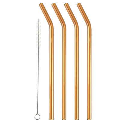 Glass Straw with Bend (Set of 4)