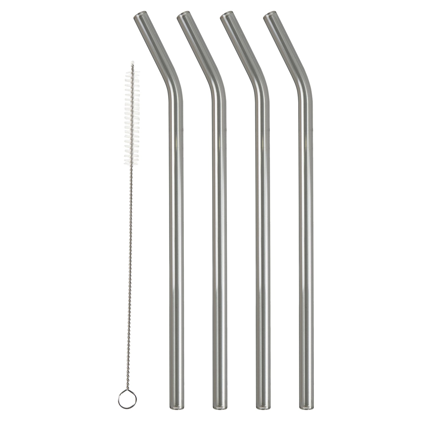 Glass Straw with Bend (Set of 4)