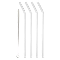 Glass Straw with Bend (Set of 4)